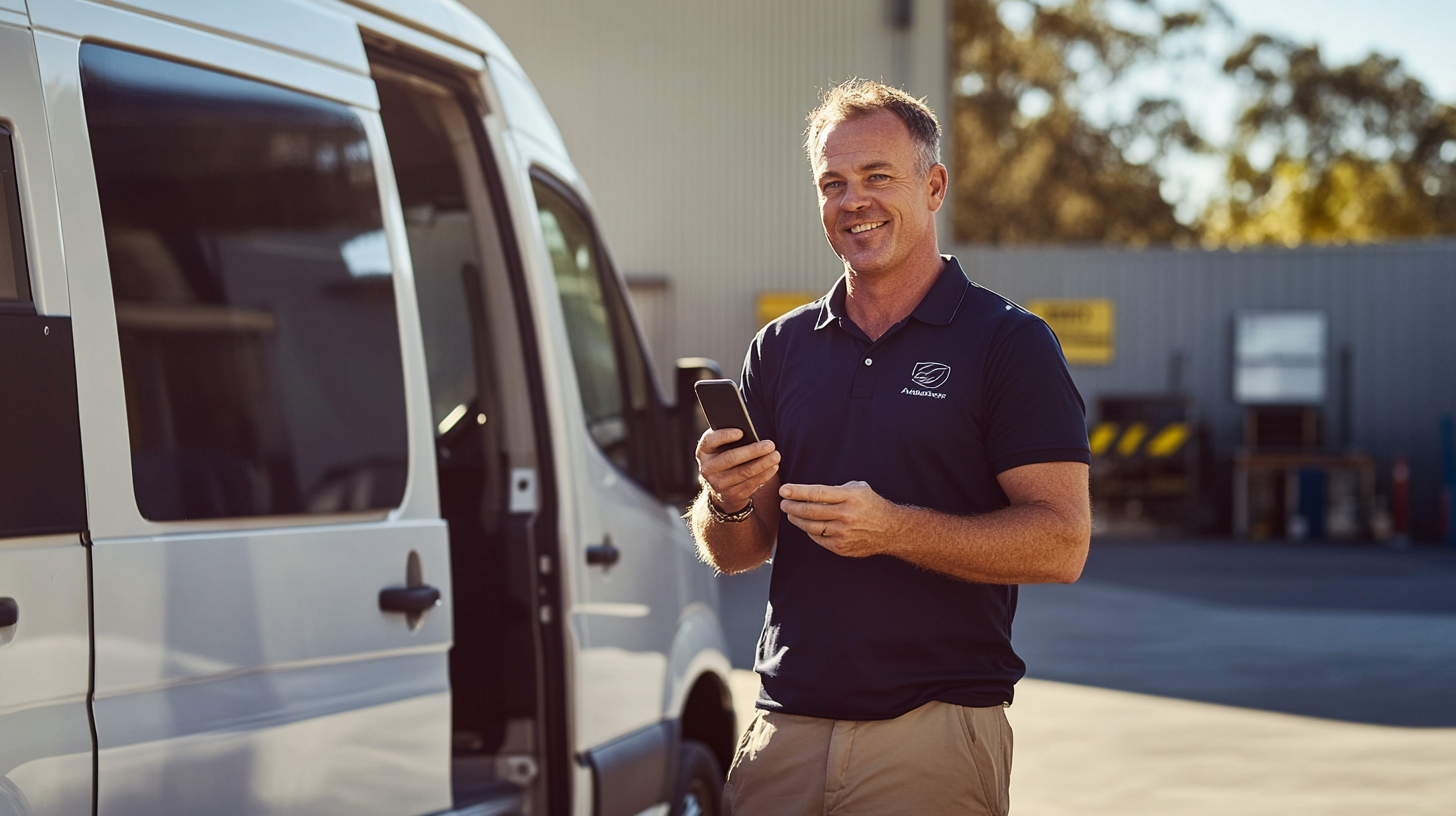 Sentinel technician inspecting fire safety equipment